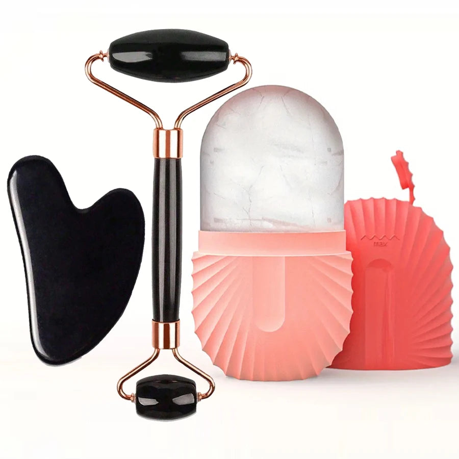Gua Sha Face Roller Set