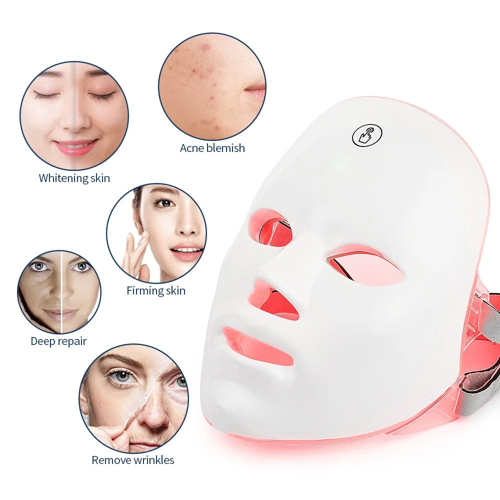 7 Colors LED Light Therapy Face Mask