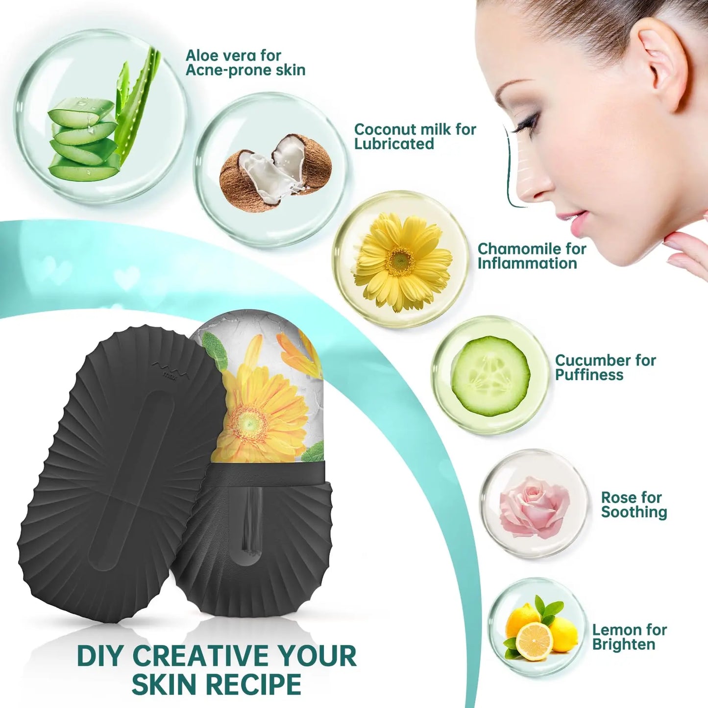 Gua Sha Face Roller Set