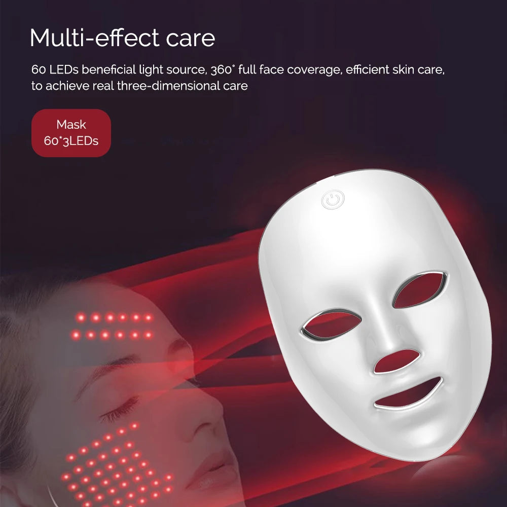 7 Colors LED Light Therapy Face Mask