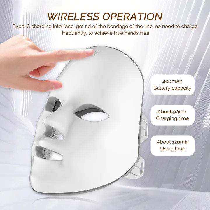 7 Colors LED Light Therapy Face Mask