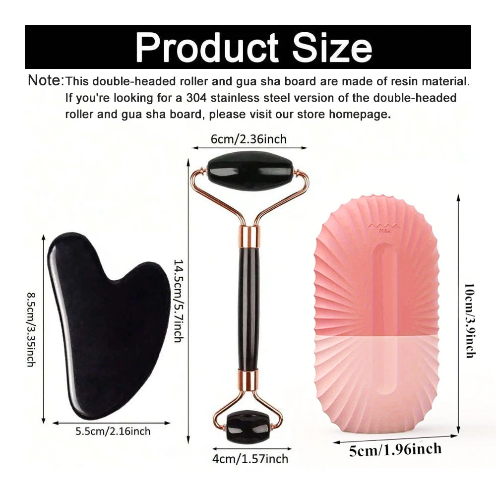 Gua Sha Face Roller Set