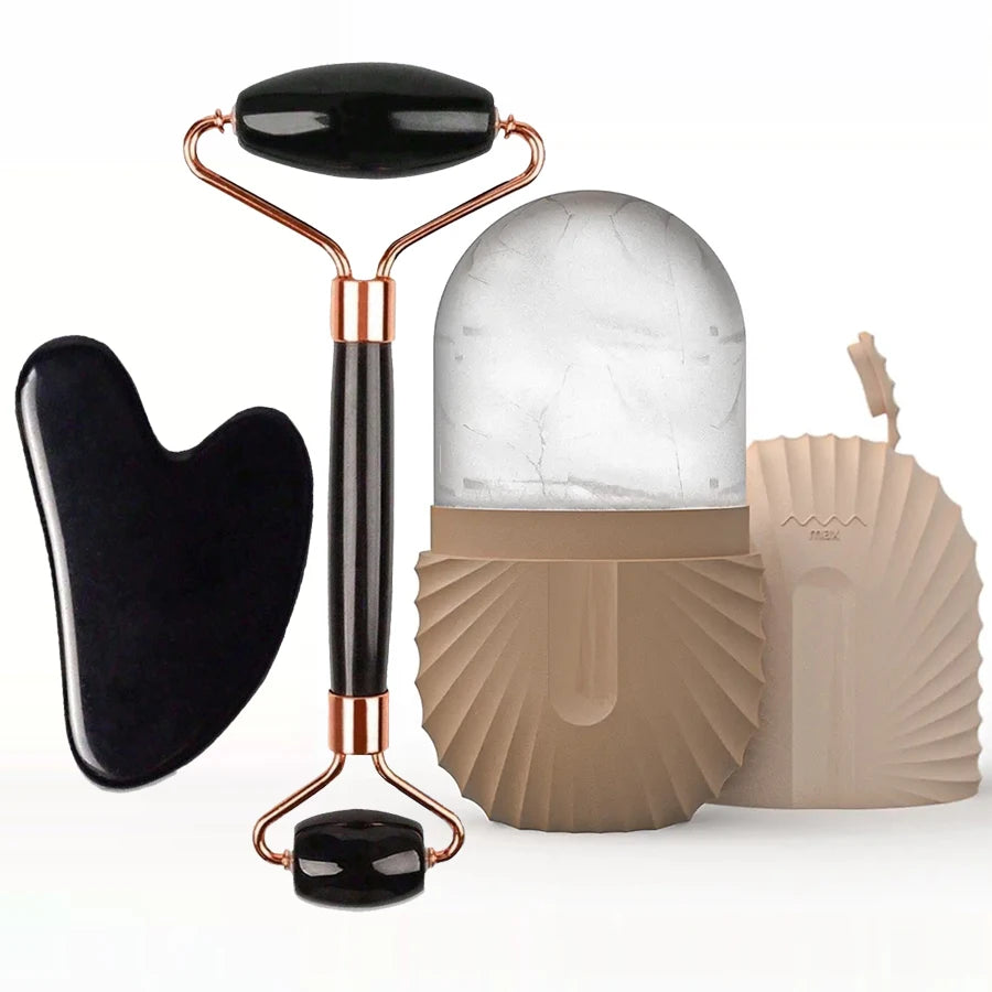 Gua Sha Face Roller Set