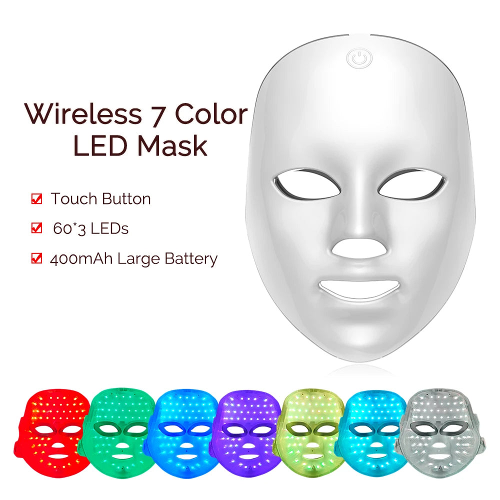 7 Colors LED Light Therapy Face Mask
