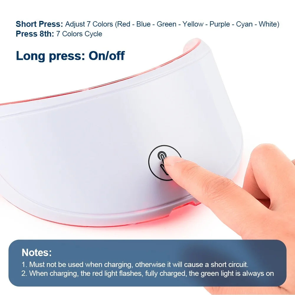 7 Colors LED Light Therapy Face Mask