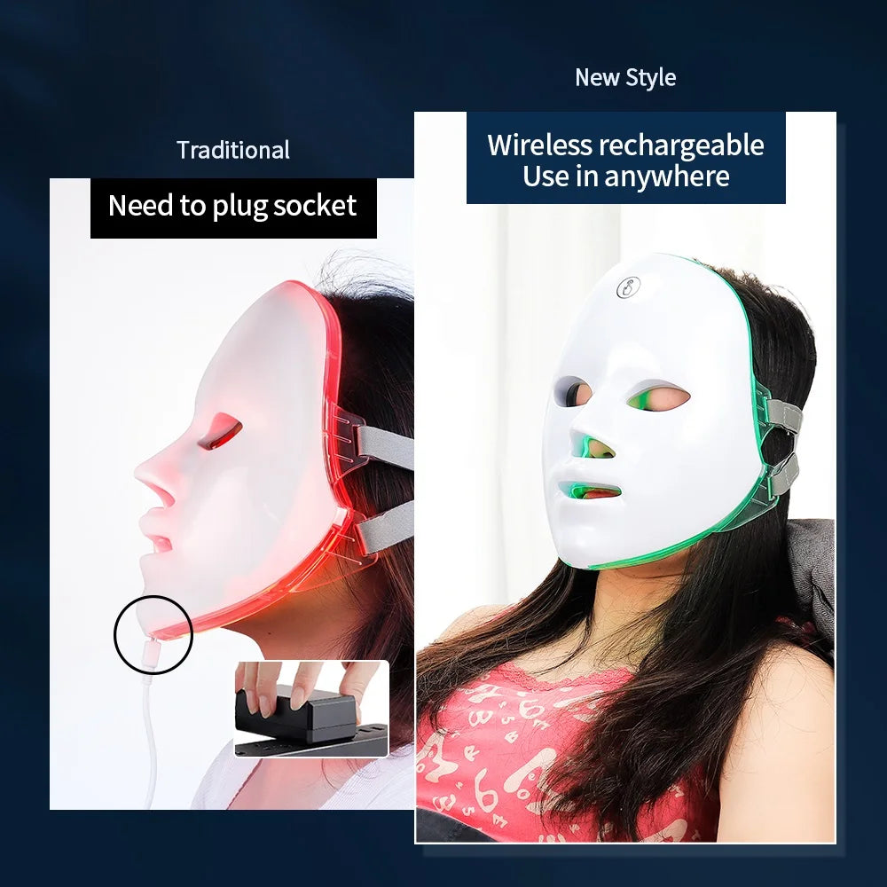 7 Colors LED Light Therapy Face Mask
