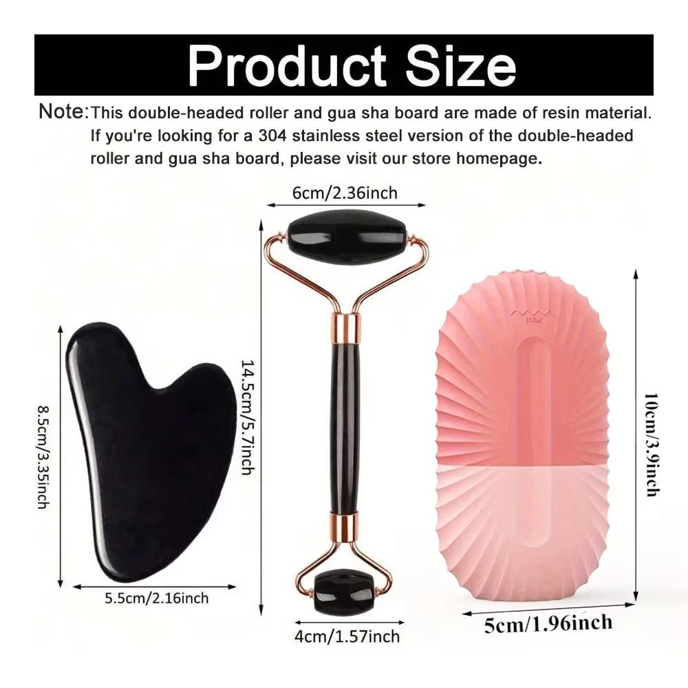 Gua Sha Face Roller Set